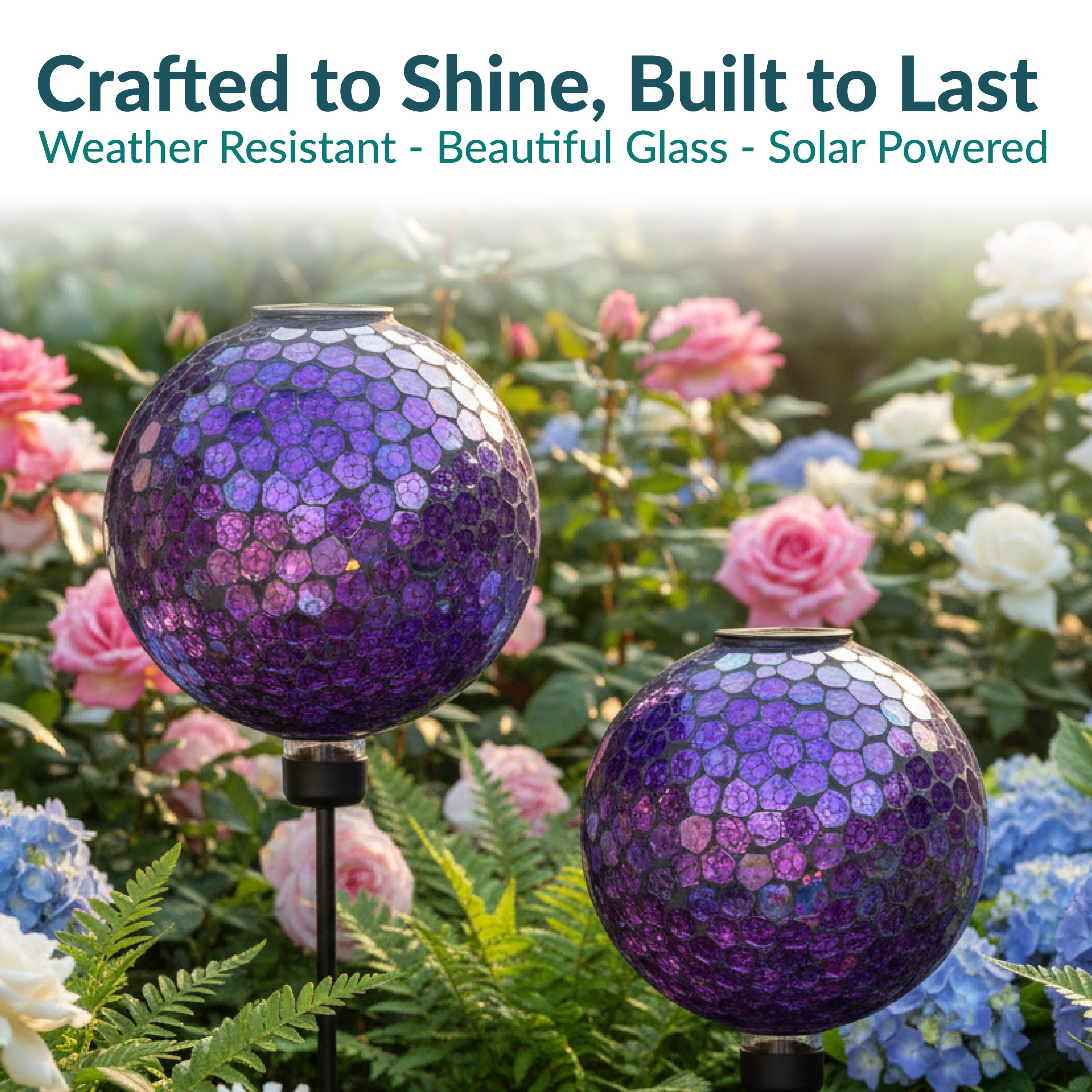 Sunnydaze 10 Inch Solar Glass Gazing Garden Globe