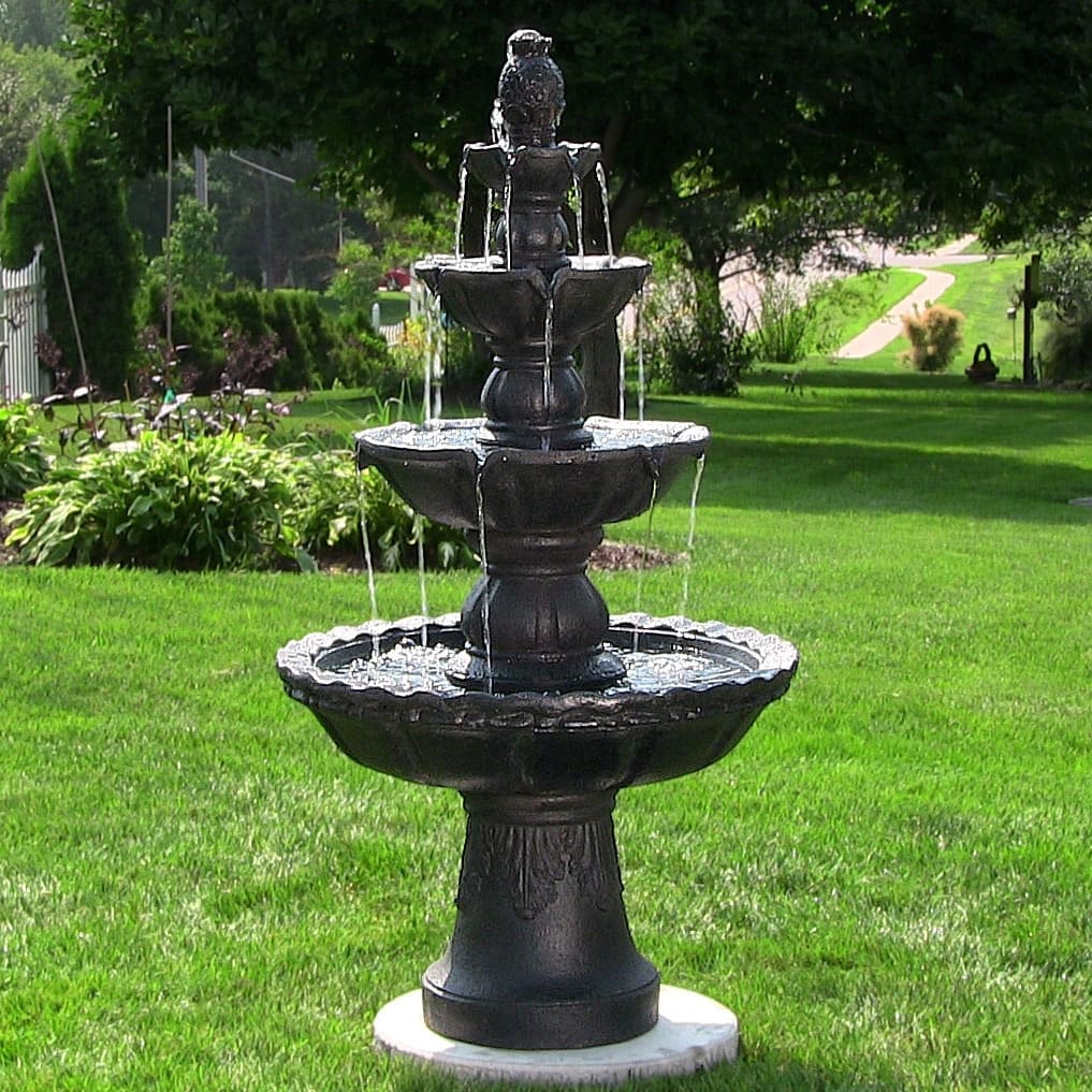 Sunnydaze 4 Tier Electric Pineapple Water Fountain Lightweight Choose Color