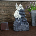 Sunnydaze Angel Falls Solar On Demand Waterfall Fountain With Led 29 Inch