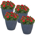 Sunnydaze Anjelica Outdoor Flower Pot Planter Slate Finish 20 Inch 4 Pack