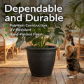 Sunnydaze Anjelica Polyresin Large Round Outdoor Planter