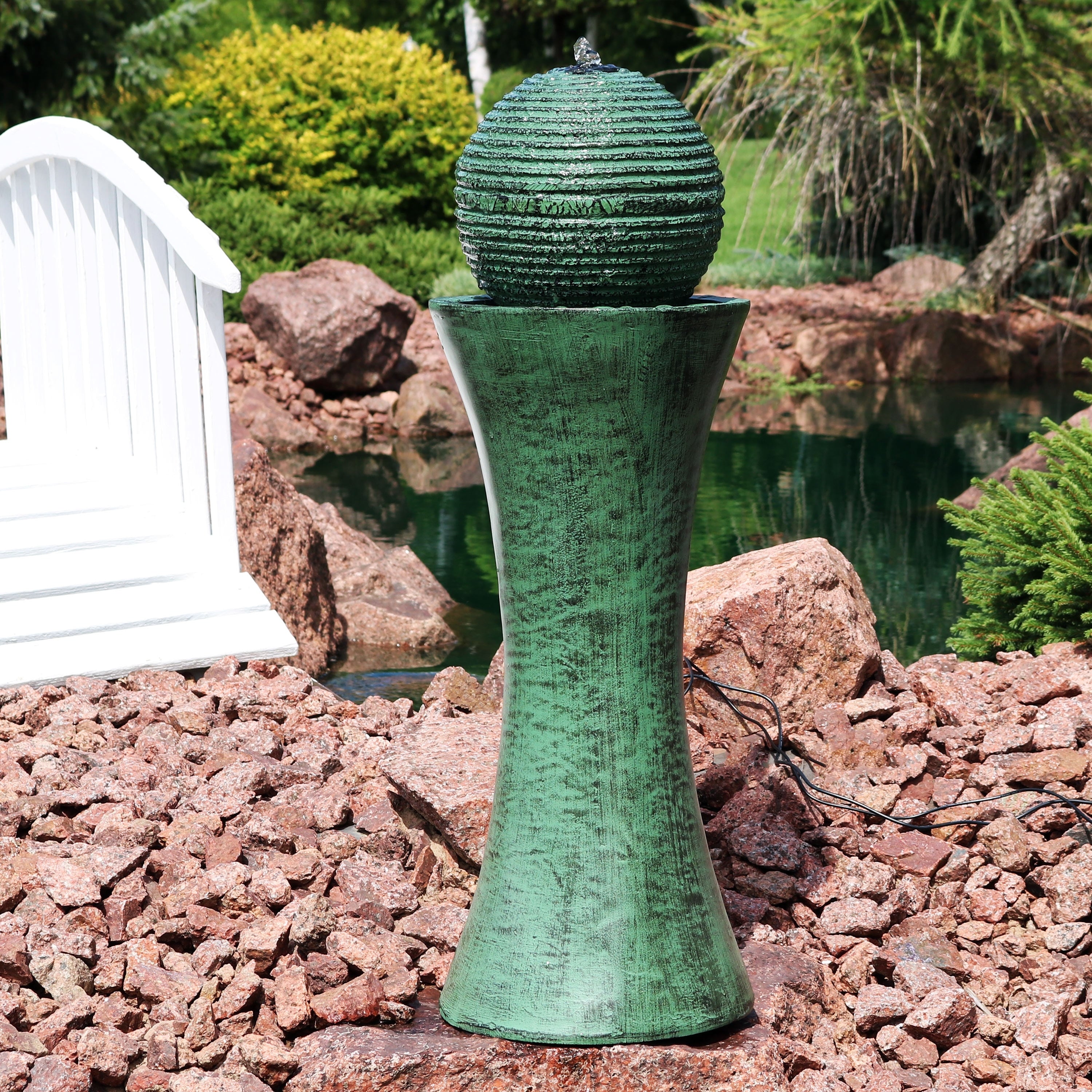 Sunnydaze Desert Spring Solar On Demand Outdoor Water Fountain 30 Inch