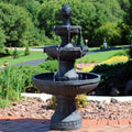 Sunnydaze Flower Blossom 3 Tiered Electric Fountain Lightweight Choose Color