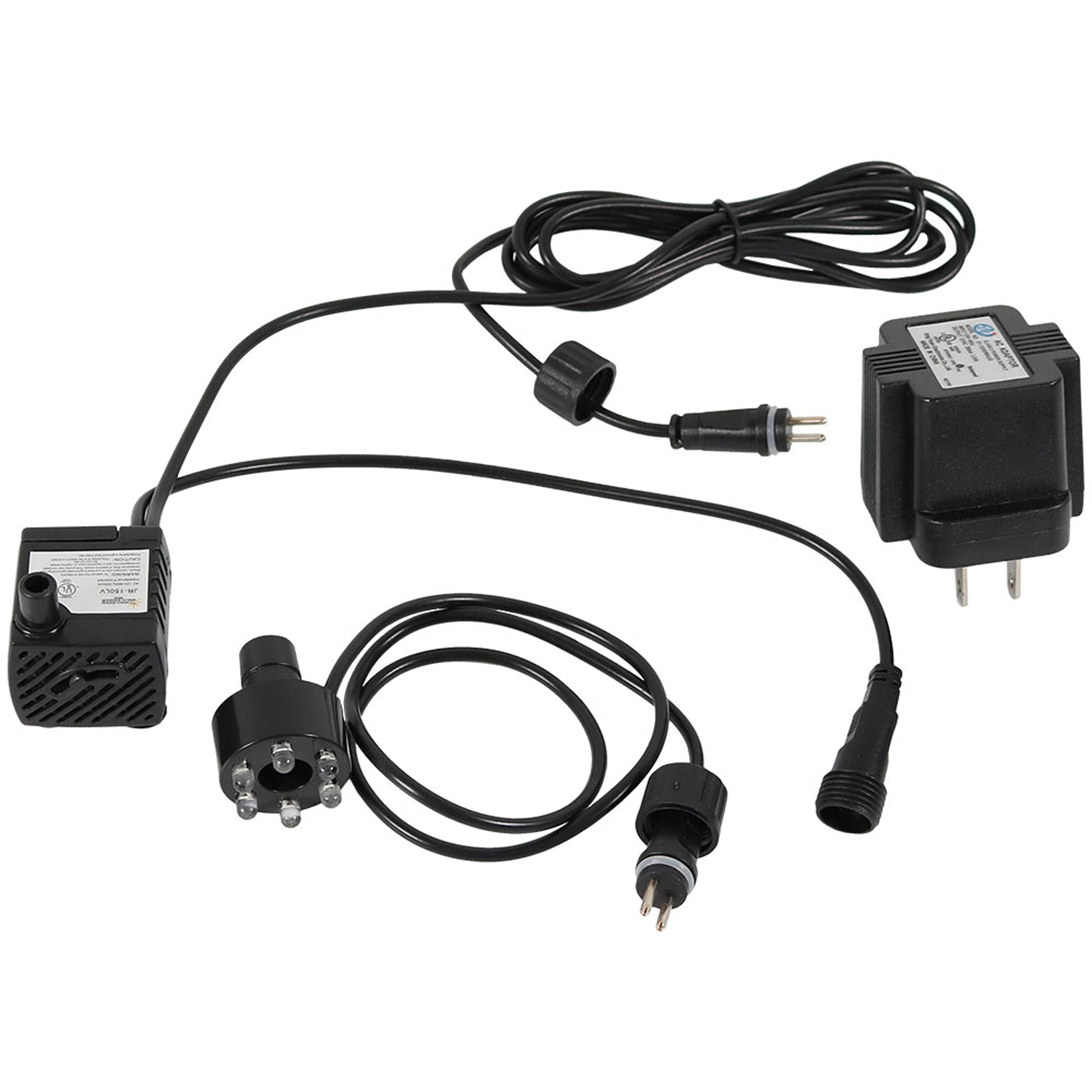 Sunnydaze 12 Volt Electric Fountain Pump With 6 Multicolor Led Lights 40 Gph
