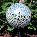 Sunnydaze Mirrored Diamond Mosaic Outdoor Garden Gazing Globe Ball 10 Inch
