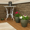 Sunnydaze Resort Ceramic Indoor Outdoor Planter Set Of 2 Gray 10 Inch