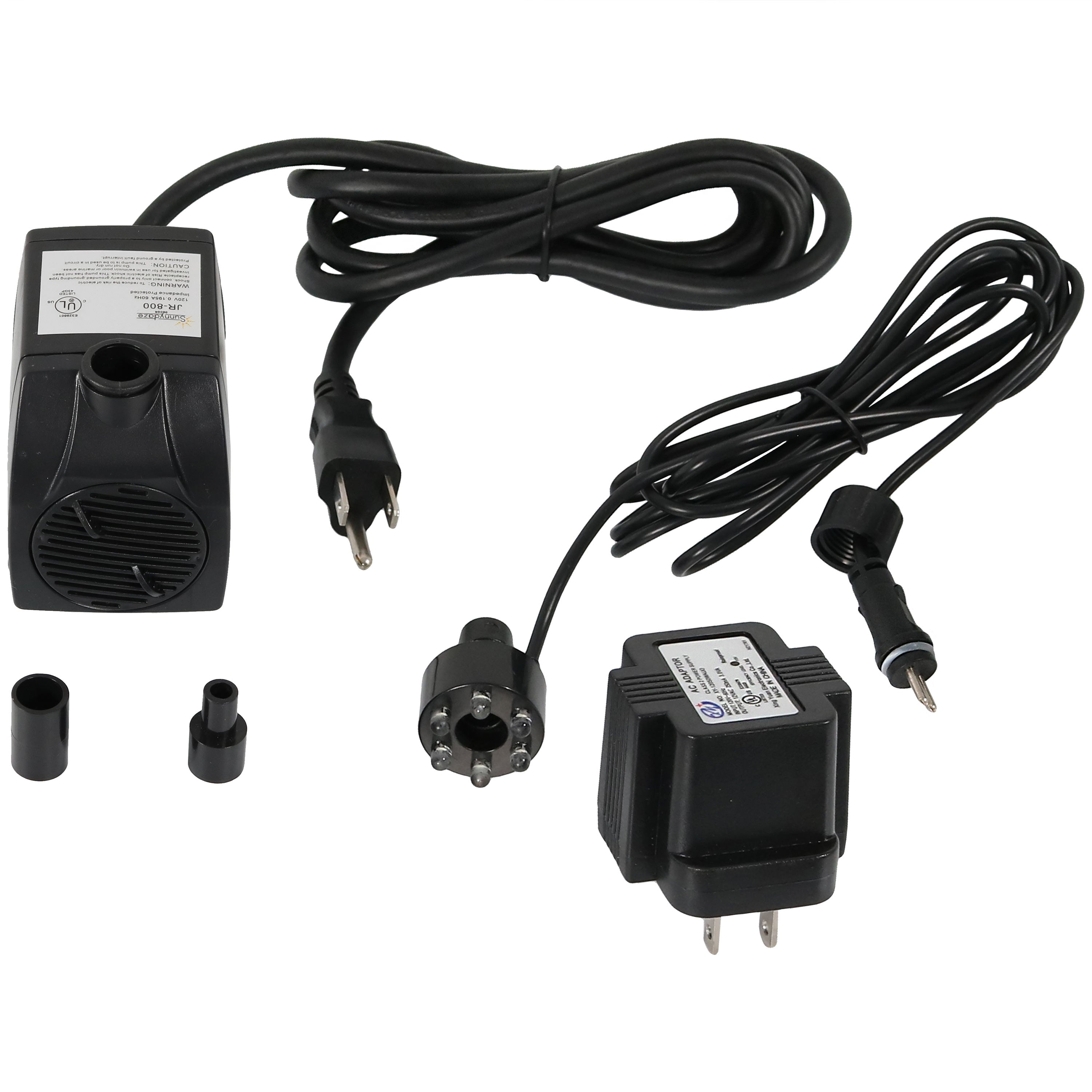 Sunnydaze Submersible Fountain Pump With 6 White Led Lights Kit 200 Gph