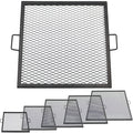 Sunnydaze X Marks Square Fire Pit Cooking Grill Multiple Sizes Available Black