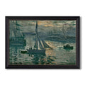 Sunrise 1873 Claude Monet Custom Framed Canvas