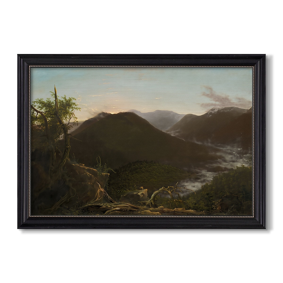 Sunrise In The Catskill Mountains 1826 Thomas Cole Custom Framed Canvas