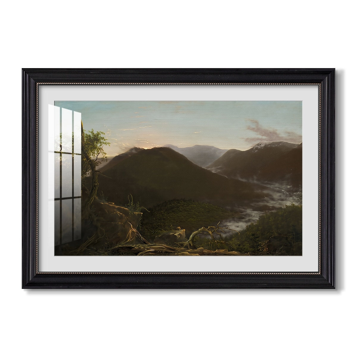 Sunrise In The Catskill Mountains 1826 Thomas Cole Custom Framed Print