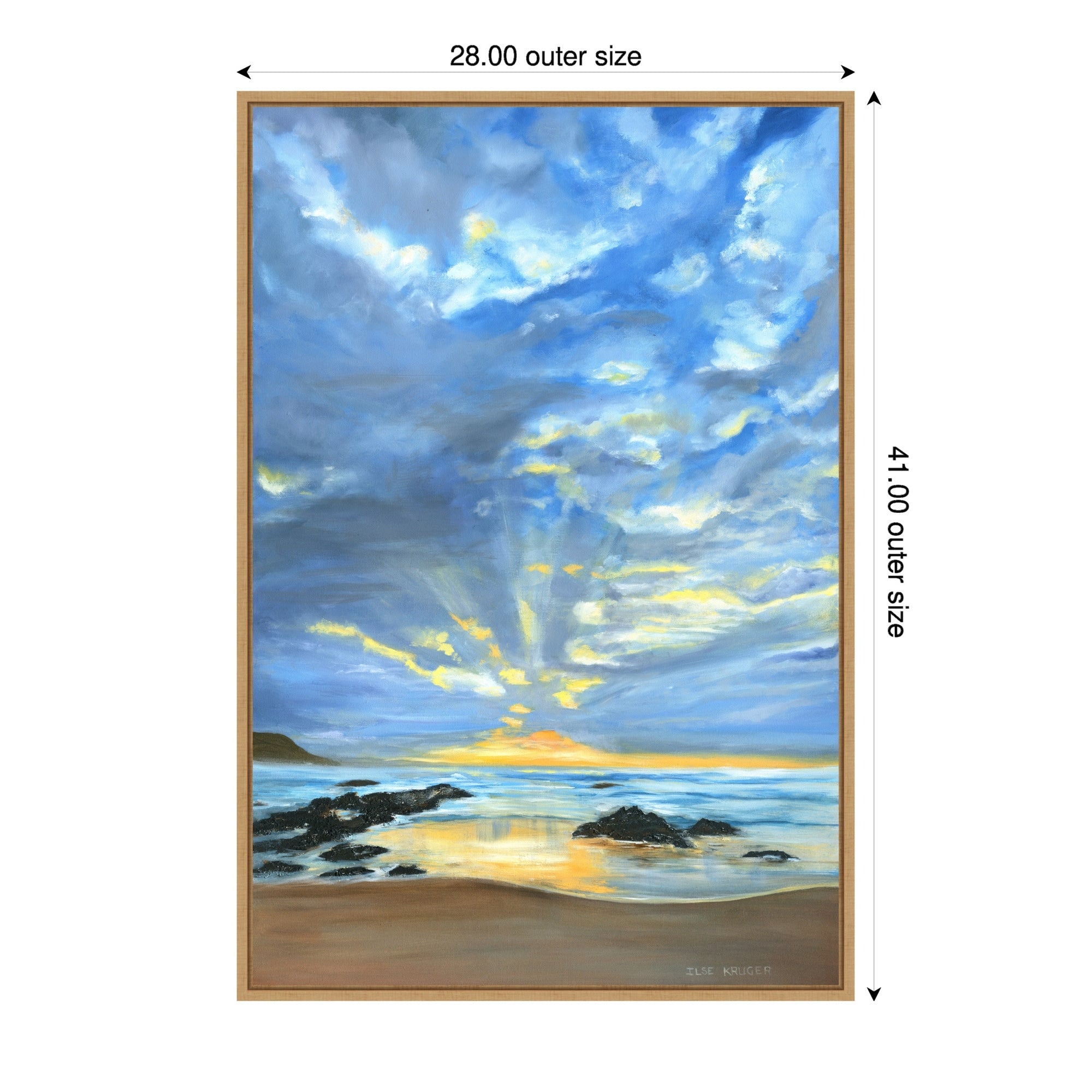 Sunset Seascape Ii By Ilse Kruger Framed Canvas Wall Art Print