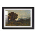 Sunset On The Allier 1904 Henri Harpignies Custom Framed Print