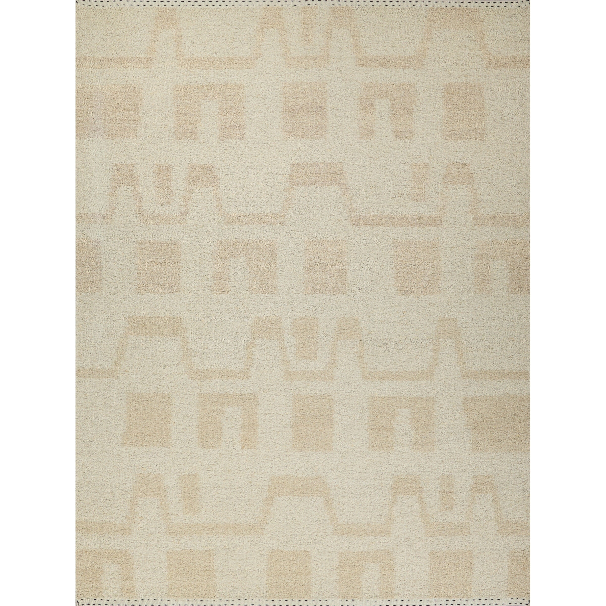 Sunstone Flatweave Wool Ivory Beige Area Rug