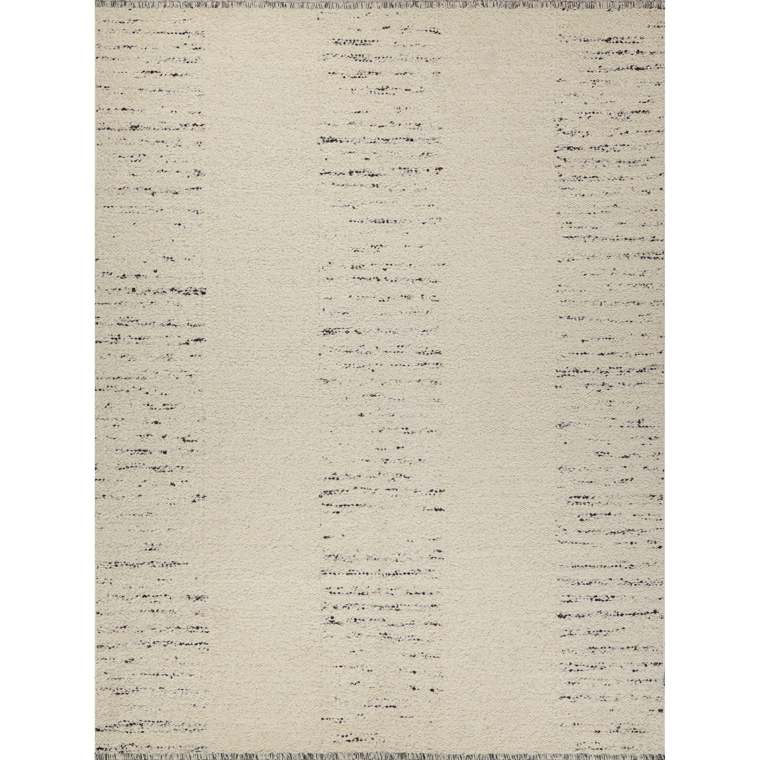 Sunstone Flatweave Wool Ivory Black Area Rug