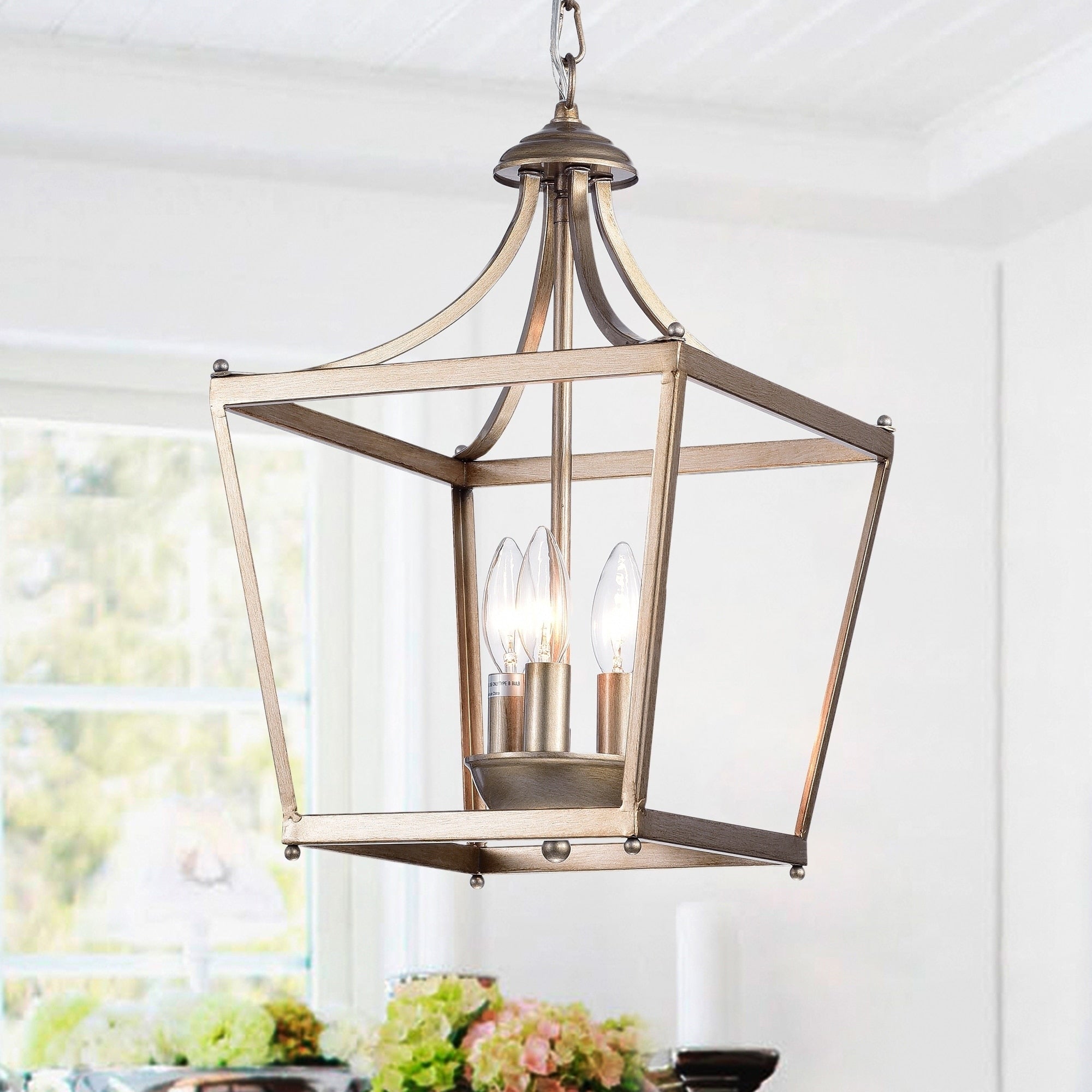 Sunsus Gold 3 Light Lantern Pendant