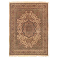 Super Fine Tabriz Hand Knotted New Zealand Wool Ivory Area Rug