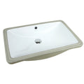 Super Large Ariel 24 Inch Rectangular Undermount Vitreous Ceramic Lavatory Vanity Bathroom Sink Pure White