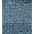 Super Tibetan Hand Knotted Wool Bamboo Silk Aqua Blue Area Rug 12 X 15