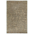 Super Tibetan Hand Knotted Wool Bamboo Silk Beige Area Rug 9 X 12