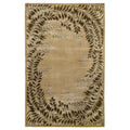 Super Tibetan Hand Knotted Wool Bamboo Silk Beige Area Rug