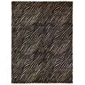 Super Tibetan Hand Knotted Wool Bamboo Silk Black Silver Area Rug