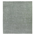 Super Tibetan Hand Knotted Wool Bamboo Silk Blue Area Rug