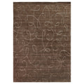 Super Tibetan Hand Knotted Wool Bamboo Silk Chocolate Area Rug 9 X 12