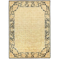 Super Tibetan Hand Knotted Wool Bamboo Silk Gold Black Area Rug 9 X 12