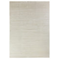 Super Tibetan Hand Knotted Wool Bamboo Silk Ivory Area Rug 9 X 12