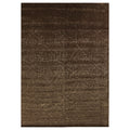 Super Tibetan Hand Knotted Wool Bamboo Silk Light Chocolate Area Rug