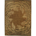 Super Tibetan Hand Knotted Wool Bamboo Silk Sage Area Rug