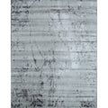 Super Tibetan Hand Knotted Wool Bamboo Silk Silver Multi Area Rug 9 X 12