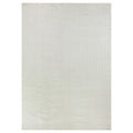 Super Tibetan Hand Knotted Wool Bamboo Silk White Area Rug 136 X 19