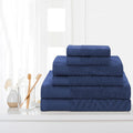 Superior 100 Percent Egyptian Cotton Basket Weave 6 Piece Towel Set