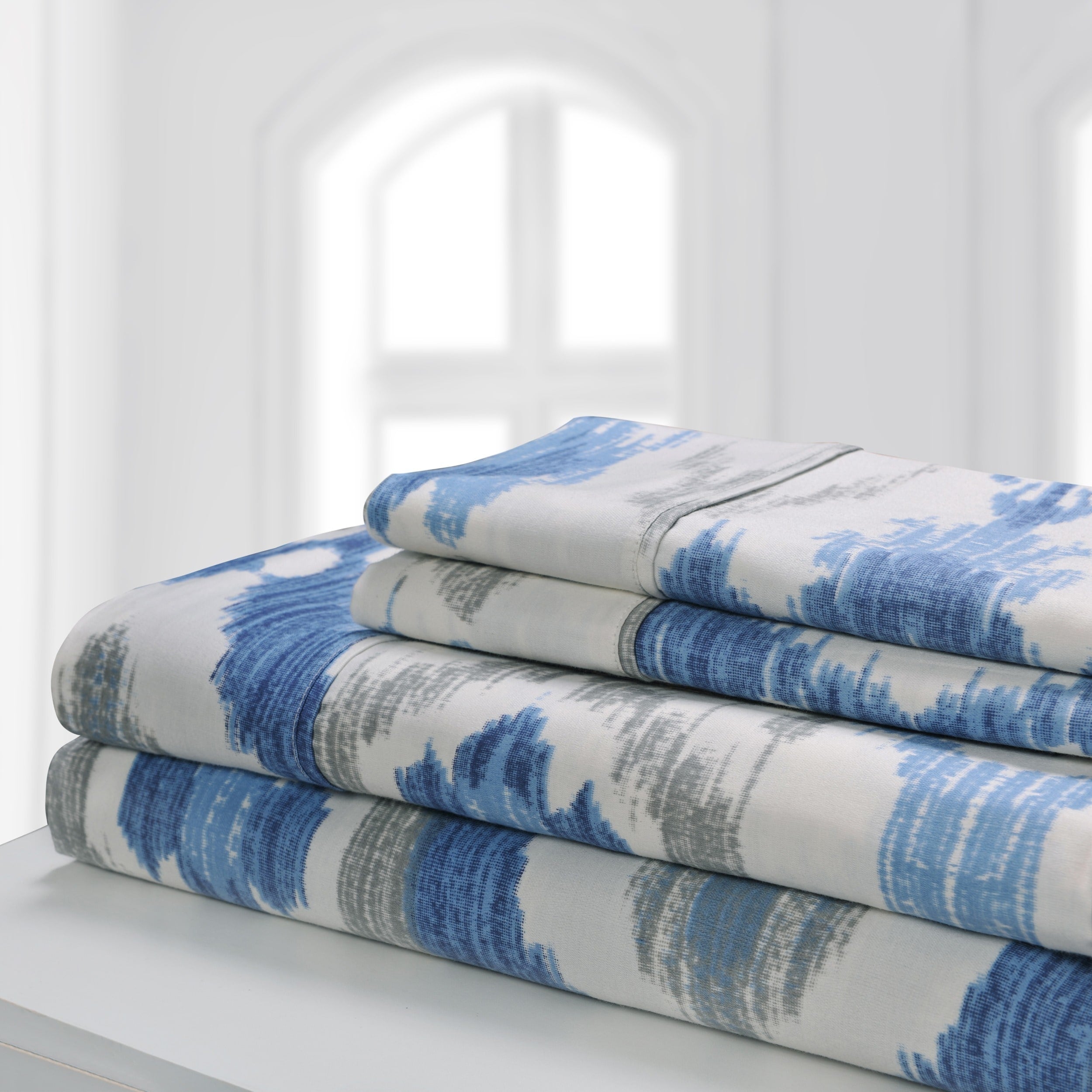 Superior 300 Thread Count Deep Pocket Printed Cotton Sheet Set