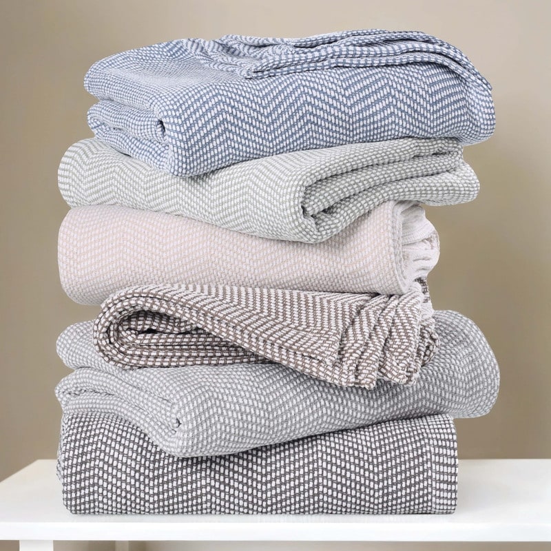 Superior Chrisney Chevron Medium Weight Cotton Blanket All Season Comfort