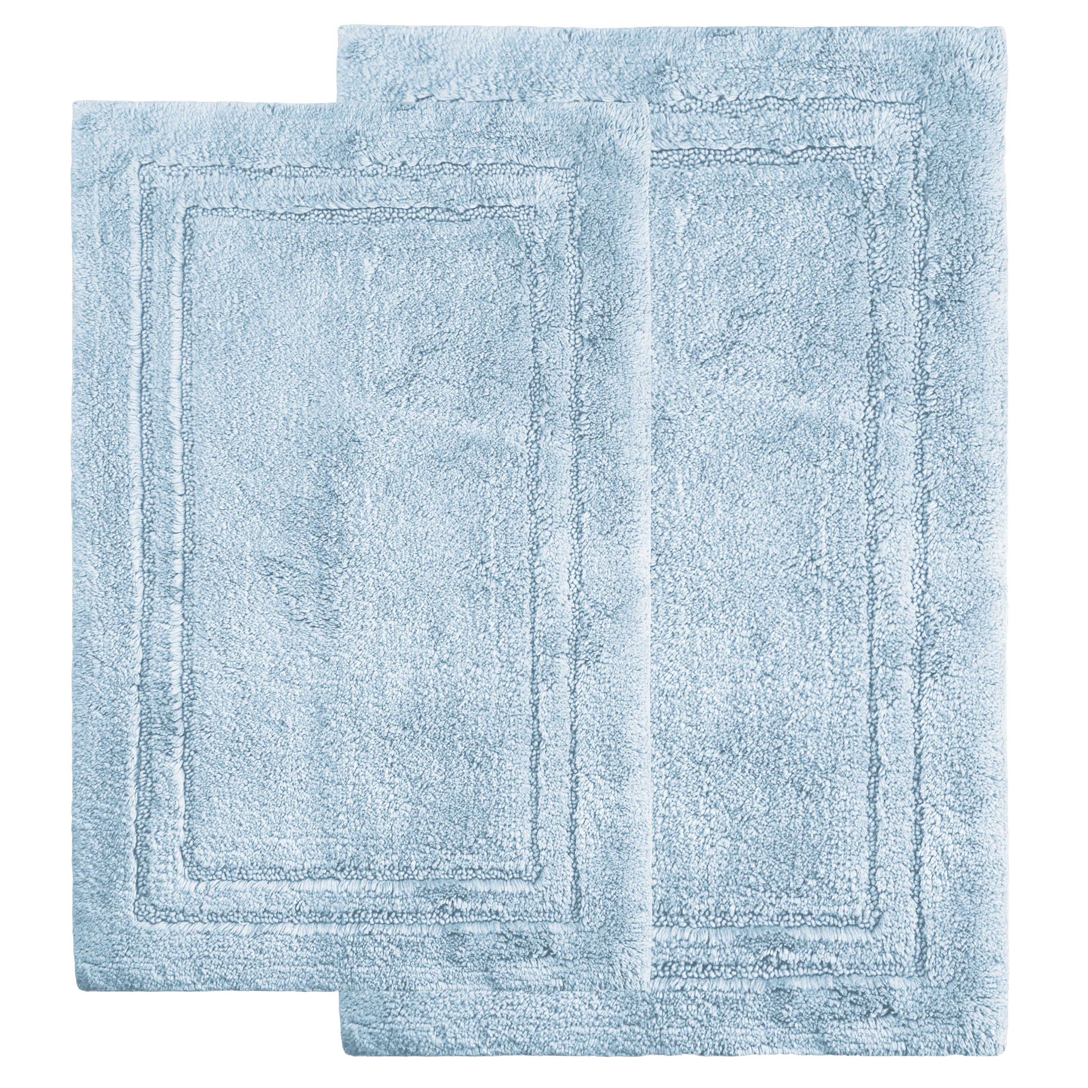 Superior Luxurious Combed Cotton Non Skid Bath Rug Set Set Of 2
