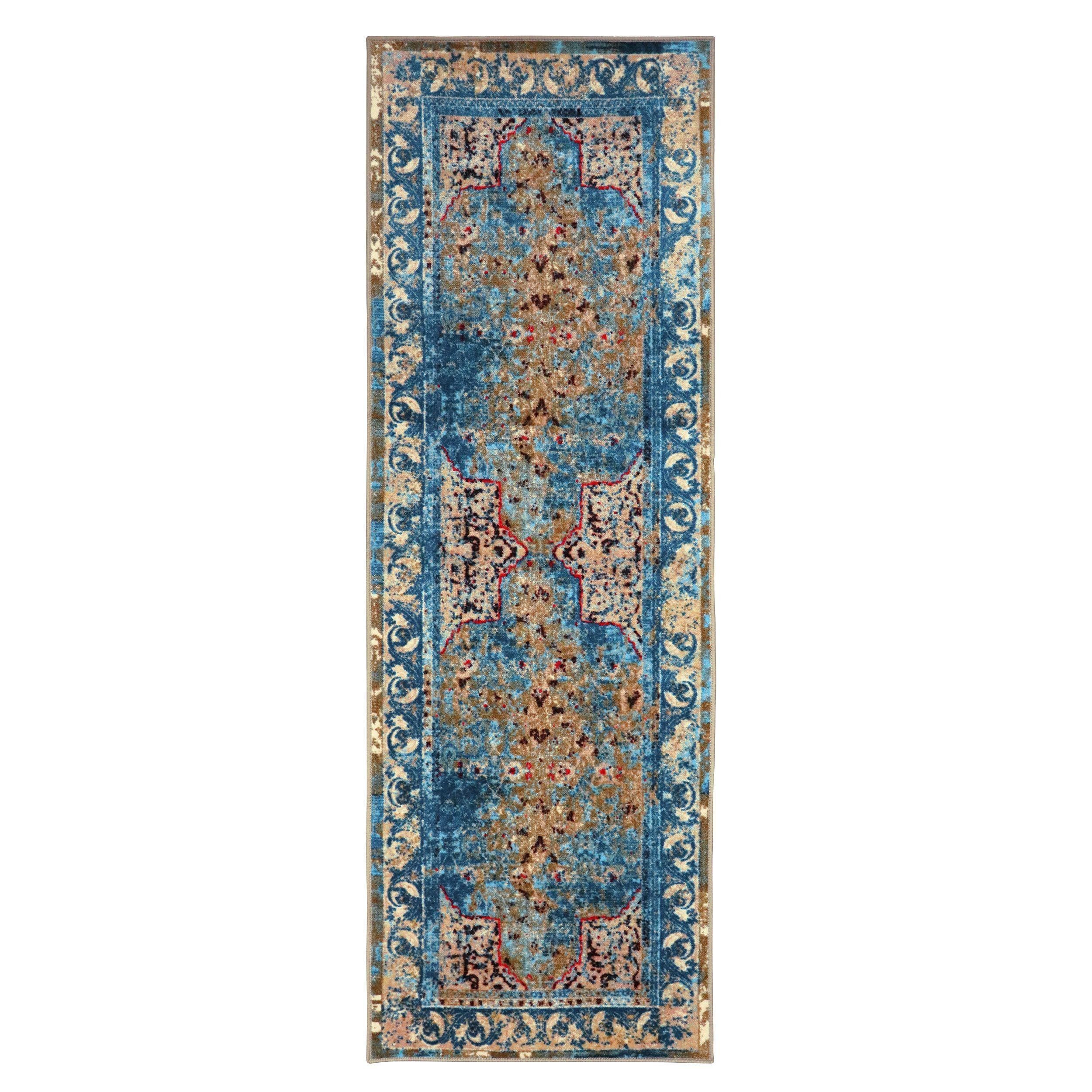 Superior Designer Angeles Printed Area Rug Runner Non Slip 27 X 8