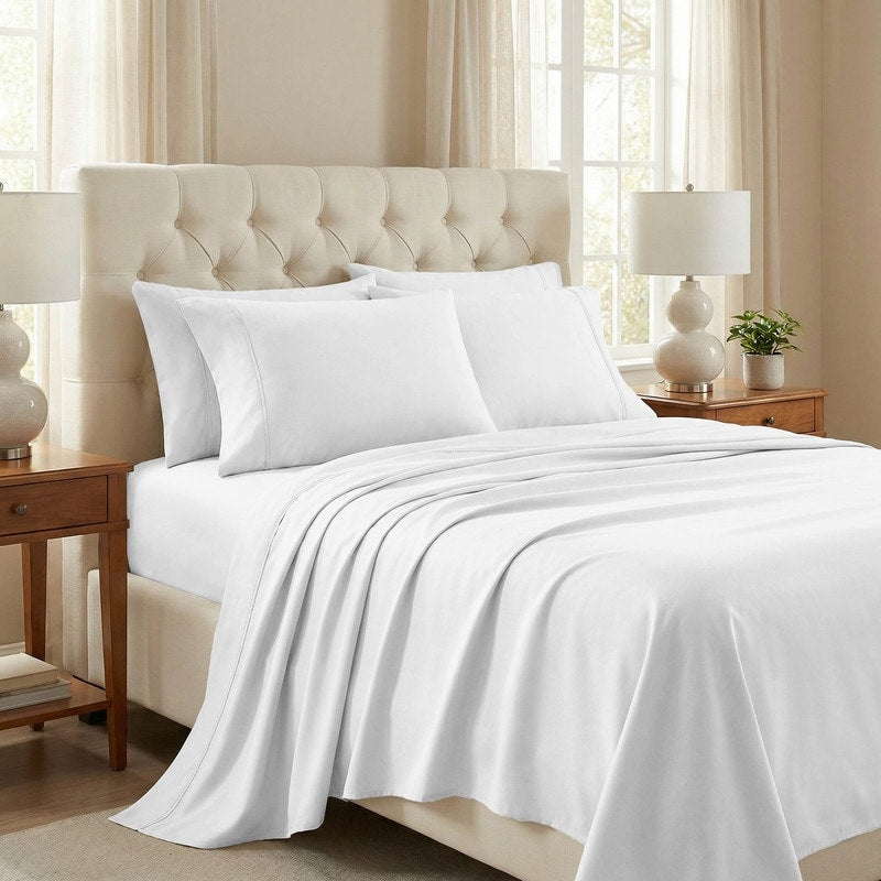 Superior Egyptian Cotton 1000 Tc Embroidered Deep Pocket Sheet Set