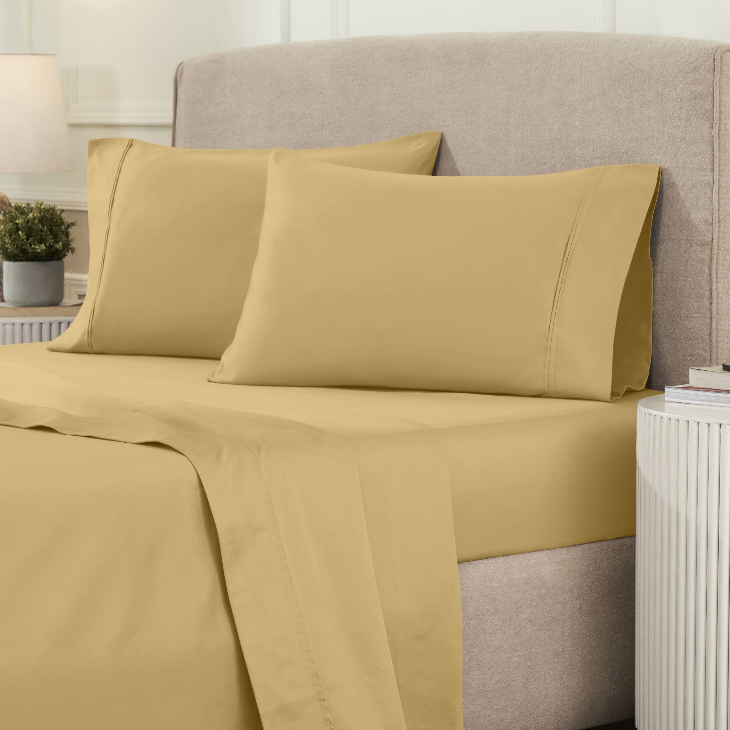 Superior Egyptian Cotton 1200 Thread Count Solid Deep Pocket Sheet Set