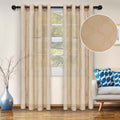 Superior Embroidered Moroccan Sheer Grommet Curtain Panel Pair