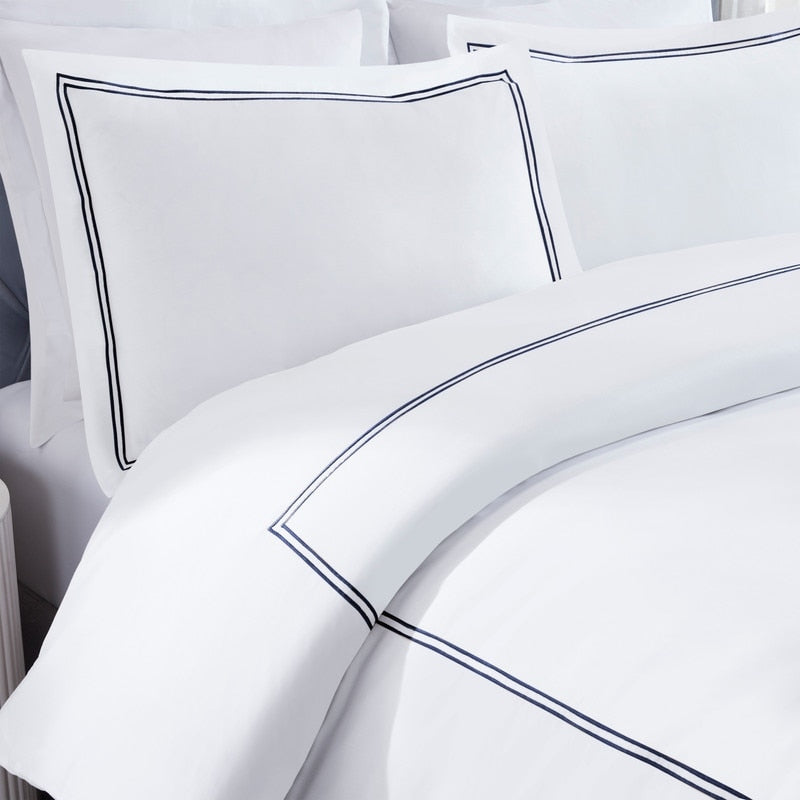 Superior Fieldstone 3 Piece Embroidered Cotton Duvet Cover Set