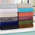 Silver Orchid Jana Metallic Polka Dot Print Fleece Blanket