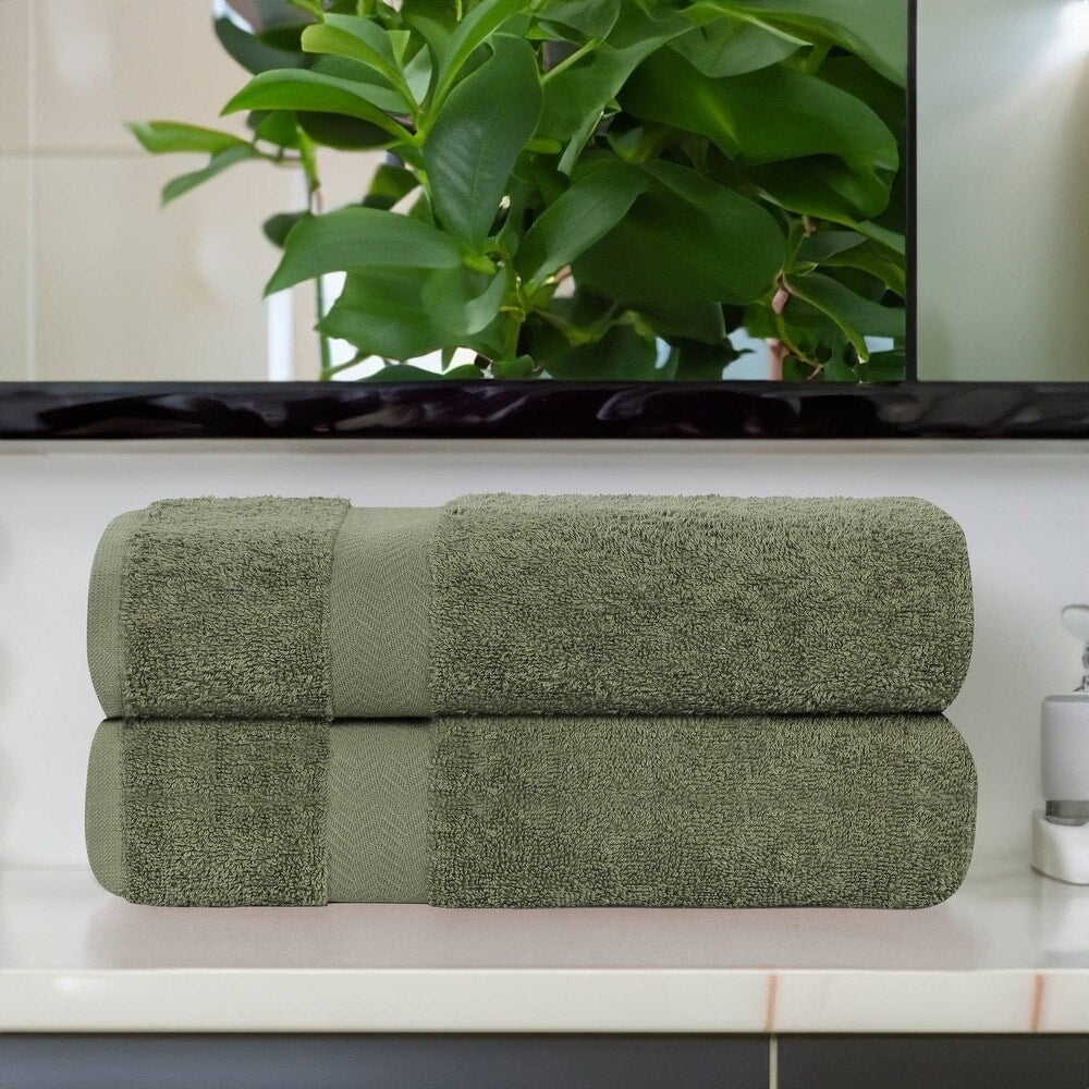 Superior 100 Percent Cotton Eco Friendly 2 Piece Bath Sheet Set