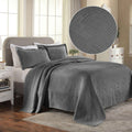 Superior Designer Geometric Fret Scalloped Bedspread