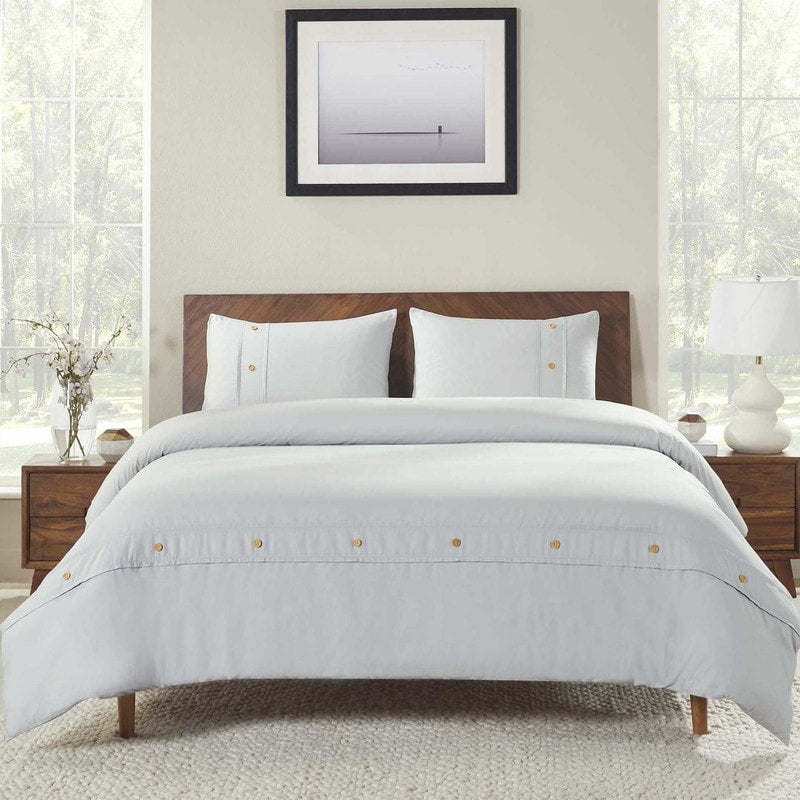 Superior Gina Organic Cotton Percale Duvet Cover Set