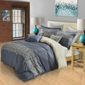 Superior Harrison 300 Thread Count Embroidered Cotton Duvet Cover Set