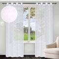 Miranda Haus Jacot Sheer Grommet Curtain Panel Pair