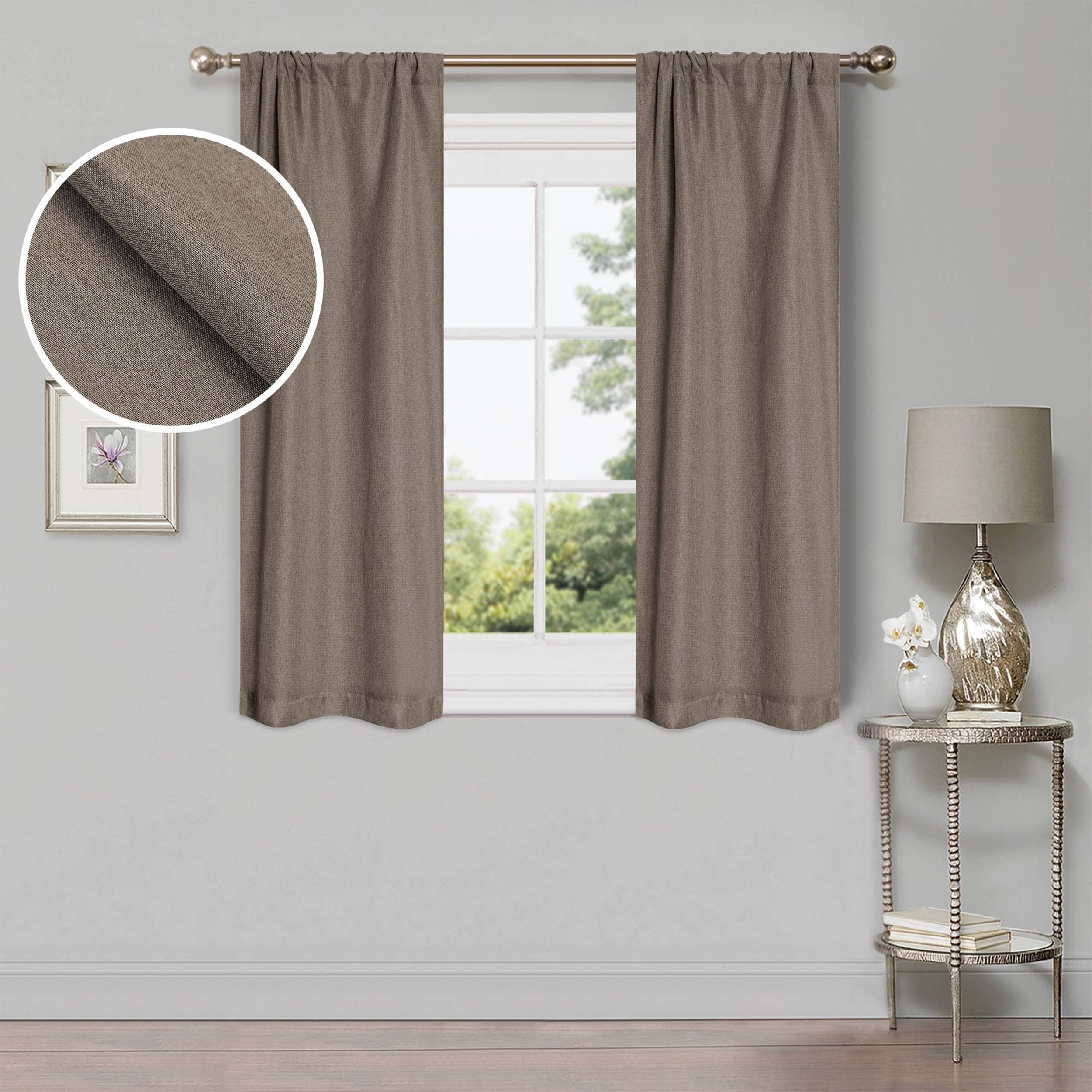 Superior Linen Insulated Thermal Blackout Grommet Curtain Panel Pair